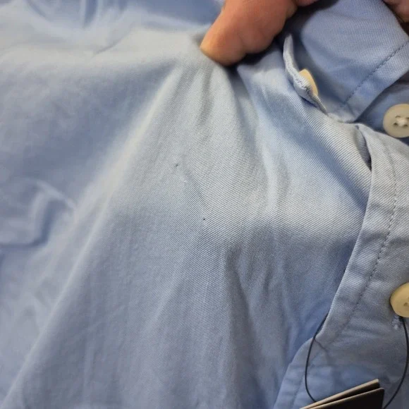 Polo Ralph Lauren Shirt Mens 3XB Blue Button Down Featherweight Twill Academia